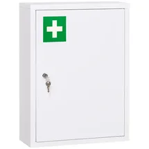 kleankin Medizinschrank weiß Edelstahl B/H/L: ca. 15x40x53,5 cm - weiss