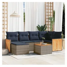 vidaXL Gartensofa-Set 7-tlg. grau