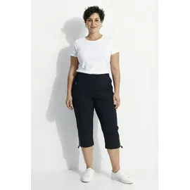 Ulla Popken Funktionshose Funktions-Stretchcapri gerades Bein schwarz 58