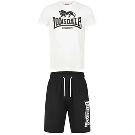 Lonsdale Mair Kurzarm-set - White / Black - 3XL