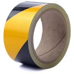 Perel Reflektierendes Band 5 cm x 10 m, für hohe Sichtbarkeit, schwarz/gelb