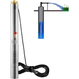 Vevor Tiefbrunnenpumpe Brunnenpumpe Edelstahl Wasserpumpe 750W 230V 7,1 m3/h