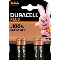 DURACELL Batterie Plus Power Mini Penlite LR03 / AAA pro 4 auf der Karte EINHEITSGRÖSSE