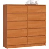 Akord Kommode K120 120 x 121 x 40 cm Erle / Braun