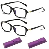 2 Stück Autozoom Lesebrille, Intelligente Zoom Lesebrille, Auto Zoom Lesebrille Herren Damen, Anti Blaulicht Brille, Automatische Lesebrilles Brille, Reading Glasses Nah und Fern für Presbyopie - 14 x 3.1 x 14.5 cm