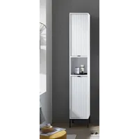Stella Trading LUCERA Badezimmer Hochschrank in Weiß matt -
