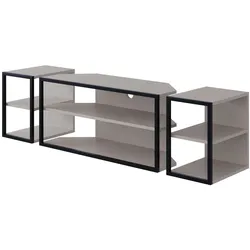 TV-Schrank DECORTIE "Echo TV Schrank", braun (mokka hell), B:160cm H:45cm T:42cm, Spanplatte, Schränke, Einfache Montage,Platzsparend