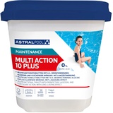 Astralpool Multi Action 10 Plus 250g Chlortablette mit 10 Funktionen 5 kg Desinfektion/Algenentfernung/Algenverhütung/Flockung/pH-Senkung/Chlorstabilisierung/Bakterizid/Viruzid/Fungizid/Kalkvermeidung