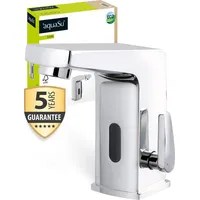 'aquaSu® Sensor Waschtischarmatur Oddo, mit Wasserspar-Mischdüse, Pop-Up-Ventil, Keramik-Innenteil, schnelle Schaftbefestigung, Messingkern, verc...