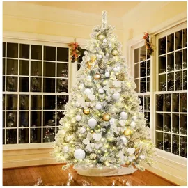 salcar Künstlicher Weihnachtsbaum mit Schnee und Beleuchtung 180 cm