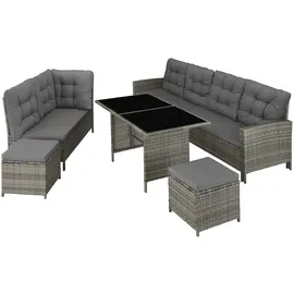 Tectake Barletta Rattan Lounge grau