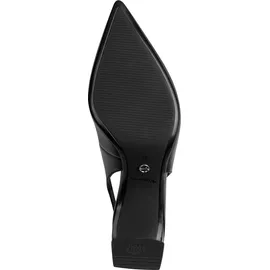TAMARIS Damen Sling Pump mit Blockabsatz Leder, schwarz, 38 EU