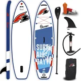 F2 SUP-Board »Ocean Boy Kids blue«, (Packung, 5 tlg.), blau