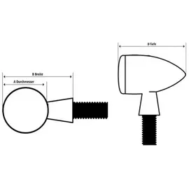Shin Yo LED Blinker/Positionslicht Fineline, schwarz