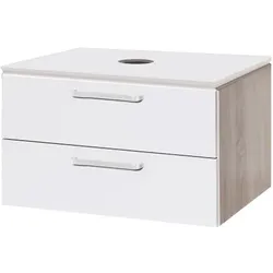 Naturel Badezimmerschrank Vario Dekor Weiß VARIODESK90ZDBBL