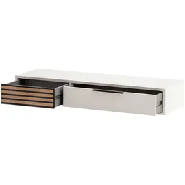 MÖBELPARTNER Loft Konsolentisch weiß, Akustikoptik 103,7 x 32,1 x 16,4 cm