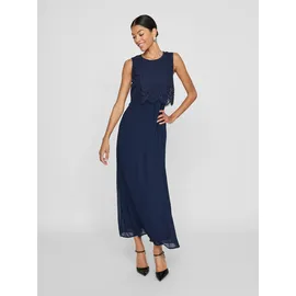 VILA Maxikleid Spitzenkleid Blau 34