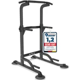 DH FitLife Power Tower Dip Station Schwarz