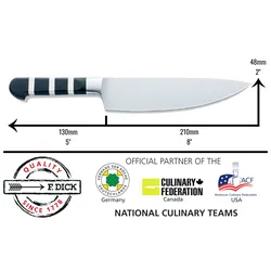F. DICK Chefmesser, Kochmesser 1905 (Klinge Messer 21 cm, Messerstahl rostfrei, 56 HRC) 81947212