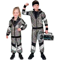 W WIDMANN MILANO Party Fashion - Kinderkostüm Trainingsanzug, Jacke und Hose, 80er Jahre Outfit, Jogginganzug für Karneval & Party