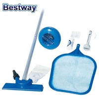 Bestway Kescher Pool Pflege-und Reparatur-Set Poolsauger Kescher Thermometer Schwimmer