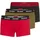 Hugo Trunk Boxershorts Schwarz/Rot XXL 3er Pack