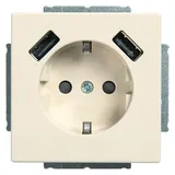 Busch-Jaeger Doppelsteckdose 20 EUCB2USB-82 Weiß