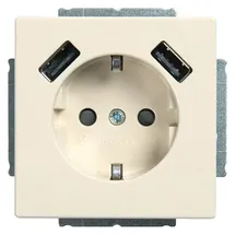 Busch-Jaeger Doppelsteckdose 20 EUCB2USB-82 Weiß