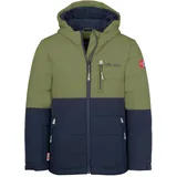 TROLLKIDS Kids Hemsedal Snow Jacket XT 140, Moss/Blue - 140