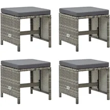 vidaXL Gartenhocker 46,1 x 47 x 43,8 cm grau 4 St.