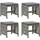 vidaXL Gartenhocker 46,1 x 47 x 43,8 cm grau 4 St.