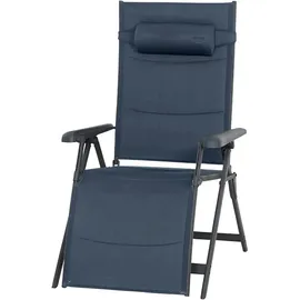 Siena Garden Premium Relaxliege 74,5 x 91 x 122,5 cm blau klappbar