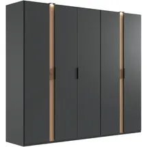 WIMEX »Rimini by fresh to go, weiß oder graphit mit schwarzen Metallgriffen«, inklusive LED Beleuchtung, 3 Breiten: 200, 250 oder 300cm, 216cm hoch