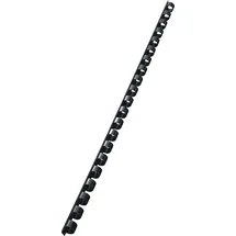 Leitz 35041 Plastikbinderücken, A4, Kunststoff, 8 mm, 45 Blatt, 100 Stück, schwarz