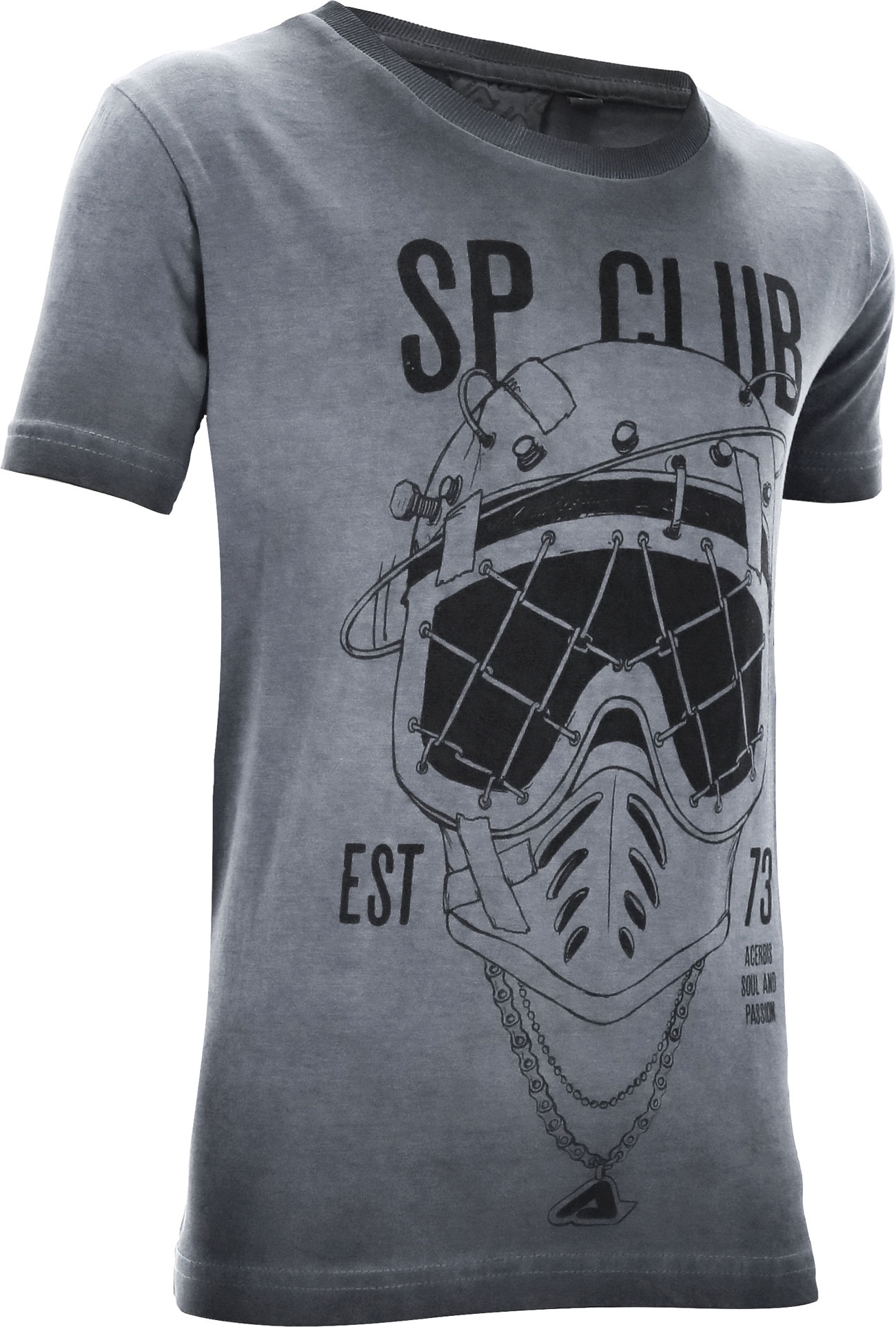 Acerbis SP Club Diver, t-shirt pour enfants - Gris/Noir - XL