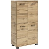 MÖBELPARTNER Badschrank Nora 144971 eiche landhaus 59,8 x 32,6 x 116,9 cm