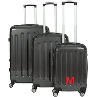 INVIDA 3 TLG.PC/ABS Glüückskind Kofferset Trolley Koffer Einzel oder im Set in 6 Farben (Carbon Optik, M)