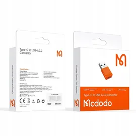 Mcdodo USB 3.0 auf USB-C Adapter 0,03 m Orange