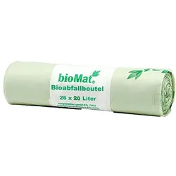624 `bioMat` Kompostbeutel auf Stärkebasis 20 l 56 cm x 44 cm mit Tragegriff