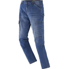 Terrax Workwear Herren Denim-Arbeitshose in sportlich schmaler Passform - Bundhose Jeans-Look mit vielen Taschen in Marine Größe 58