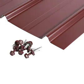 Bravo Trapezblech 12 x Abdeckblech 125 x 45 cm 6,75 m2 Stärke 0,3 mm Rot