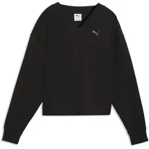 Puma Essentials Elevated Sweatshirt V-Ausschnitt Schwarz XS