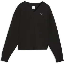 Puma Essentials Elevated Sweatshirt V-Ausschnitt Schwarz XS