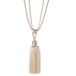 Raffhalter GERSTER "Sanja", beige, B:80cm, Viskosemischung, Raffhalter, mit Quaste