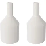creativ home Dekovase CREATIV HOME "Vase", weiß, H:20cm Ø:10cm, Vasen, im formschönen Design