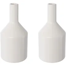 creativ home Dekovase CREATIV HOME "Vase", weiß, H:20cm Ø:10cm, Vasen, im formschönen Design