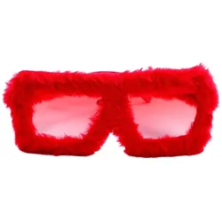 Rote Plüschbrille