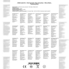 ich-zapfe Flach Zapfkopf Micro-Matic, Thekenanstich