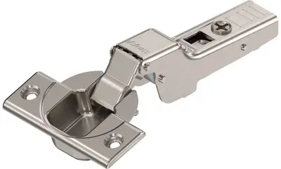 CLIP top Standardscharnier 110°, Mittelanschlag, Topf: Schrauben, vernickelt