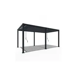 Weide Classic | Aluminium Pavillon | 3 x 5,3 M | Lamellendach anthrazit | Pergola freistehend